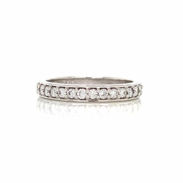 18ct White Gold Diamond Set Wedding Band