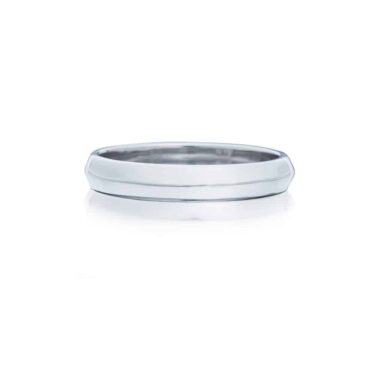 18ct White Gold Knife Edge Wedding Band