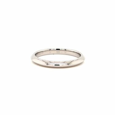 Handmade Platinum Knife Edged Wedding Band