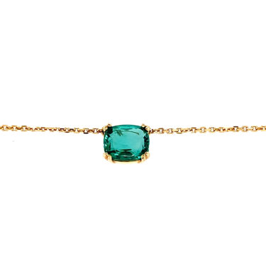 18ct Yellow Gold Zambian Emerald Pendant