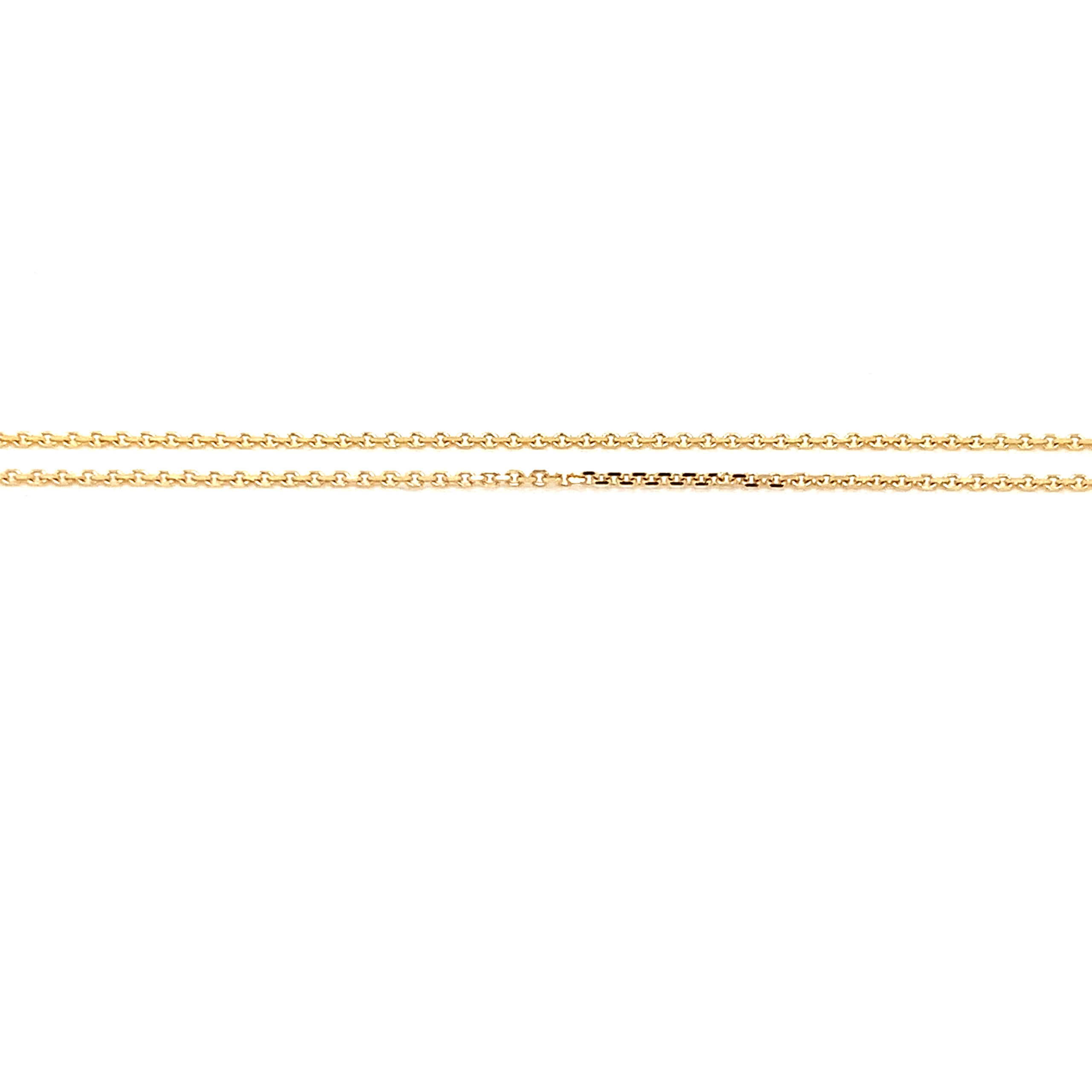 9ct Solid Yellow Gold 1.2mm Trace Chain Necklace – 45cm – Made In Italy